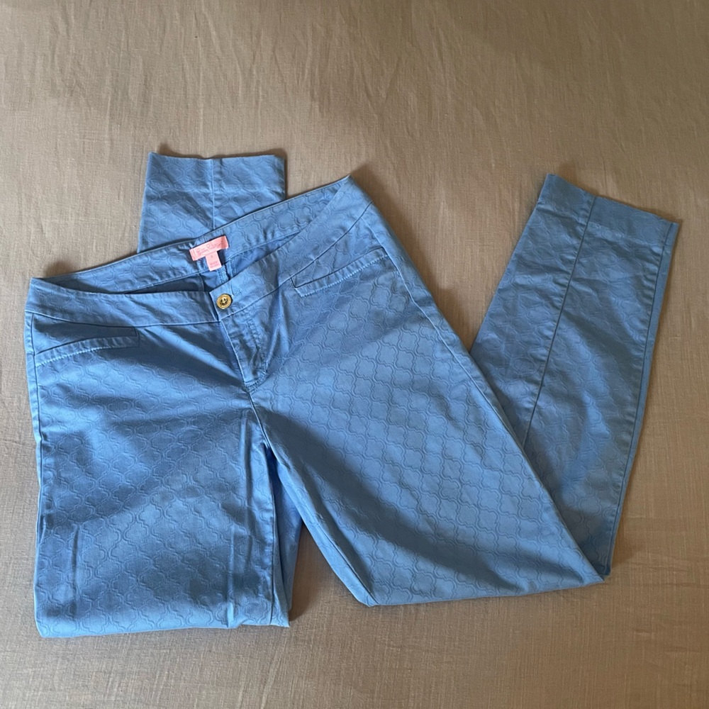 Lilly Pulitzer Vibrant Blue Textured Pants
